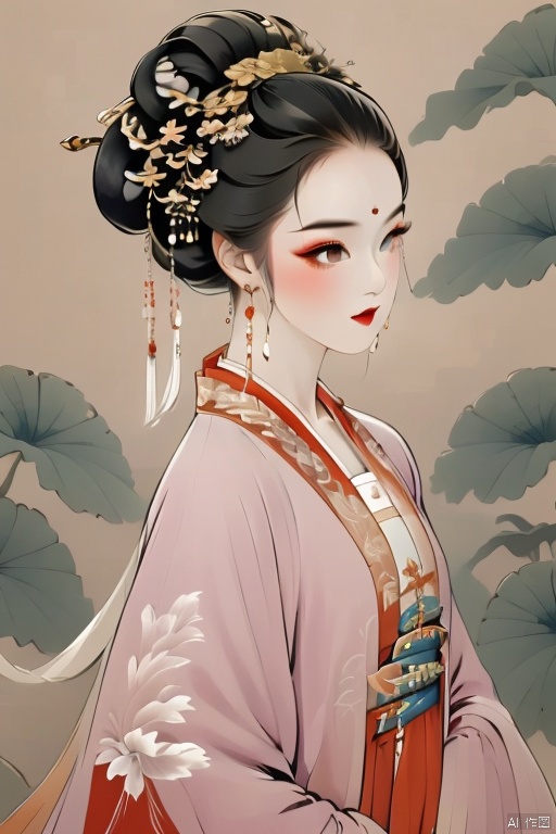 TSChinesestyle,1girl, traditional chinese ink painting
