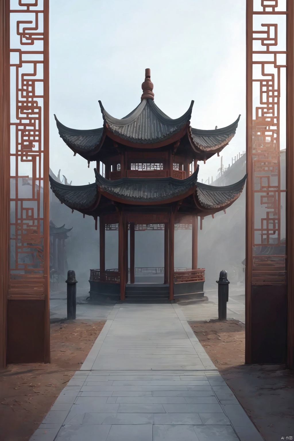  Bestquality,8k,(((masterpiece))),((bestquality)), , Chinese Architecture_Pavilion