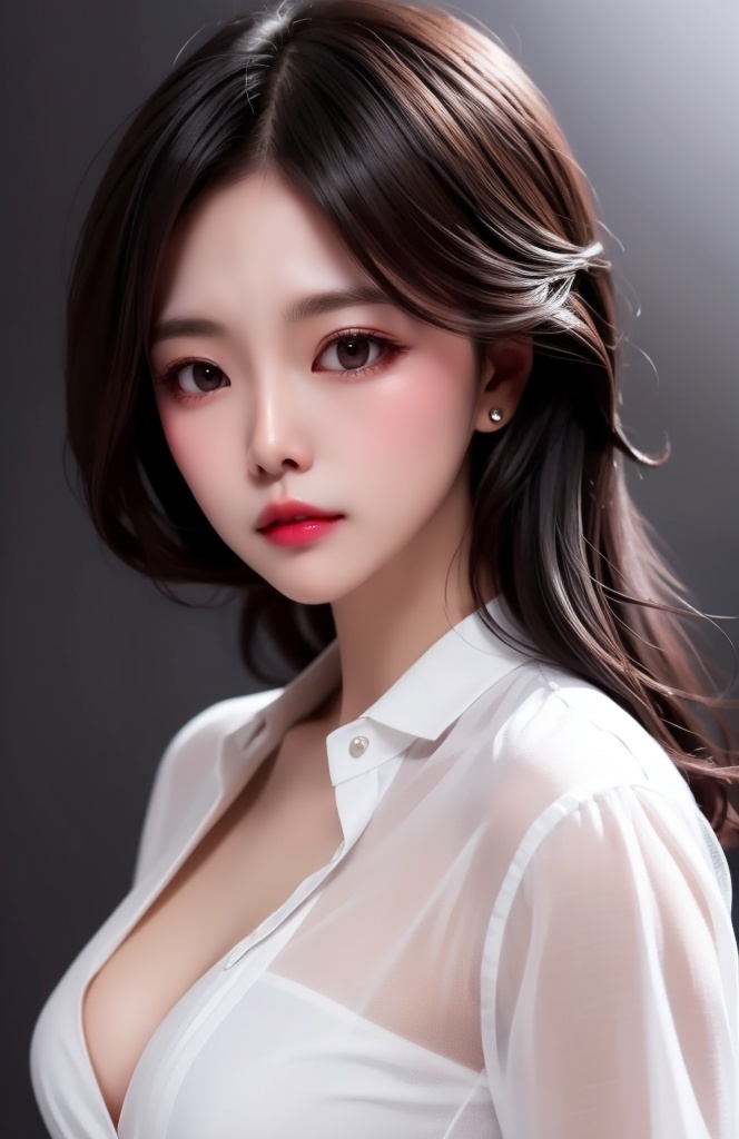 1 lady with beautiful face,  medium breasts,  with head on Tensor.Art