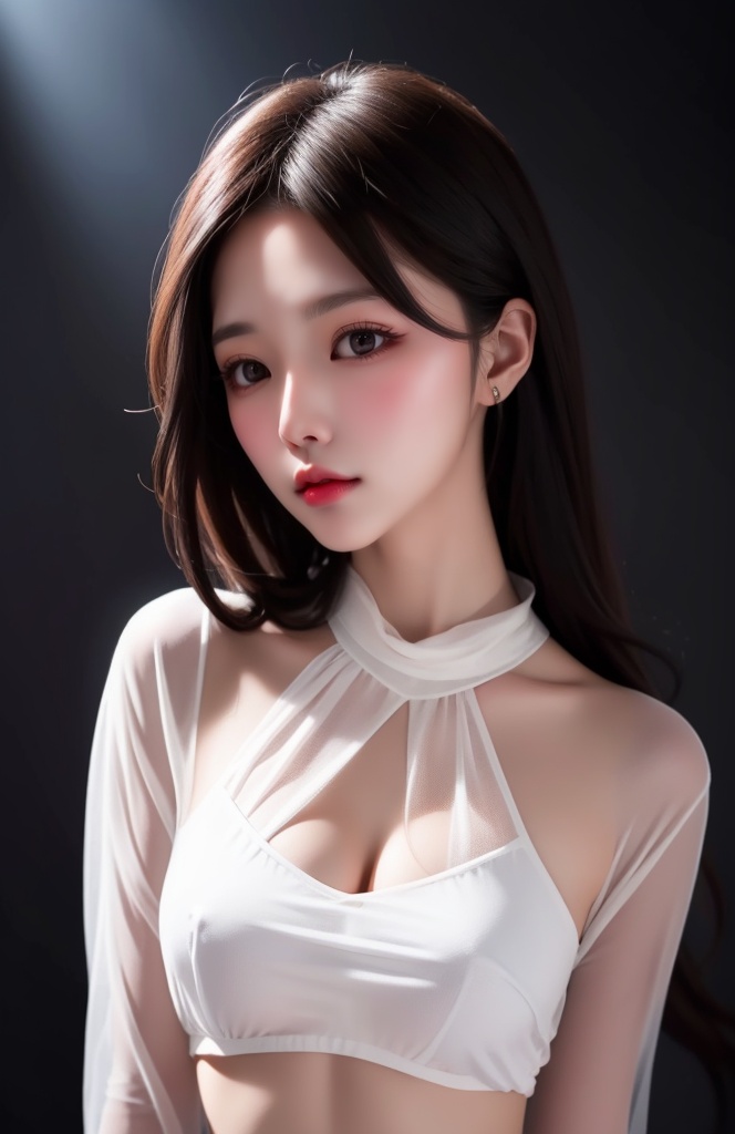 1 lady with beautiful face,  medium breasts,  with head on Tensor.Art