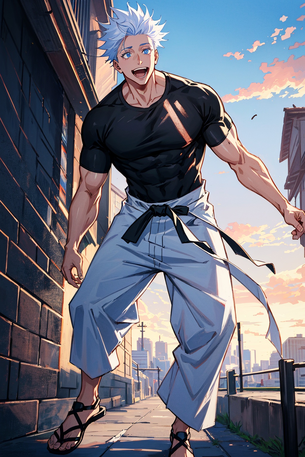 1 boy,  edge light,  Gojo Satoru on Tensor.Art