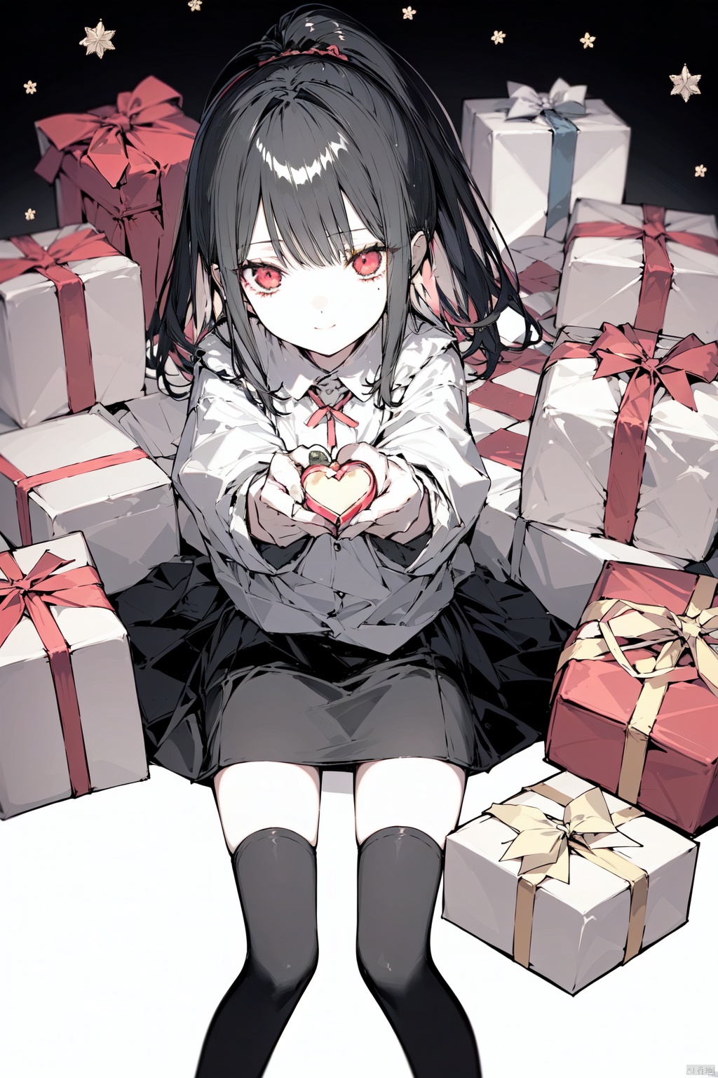 1girl,  bell,  black_hair on Tensor.Art