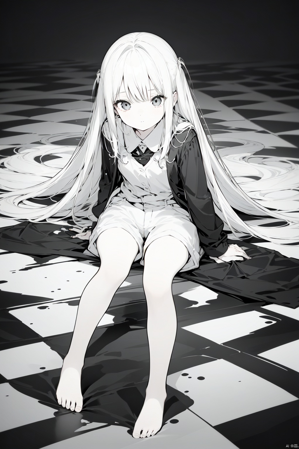 1girl,  argyle,  argyle_background on Tensor.Art