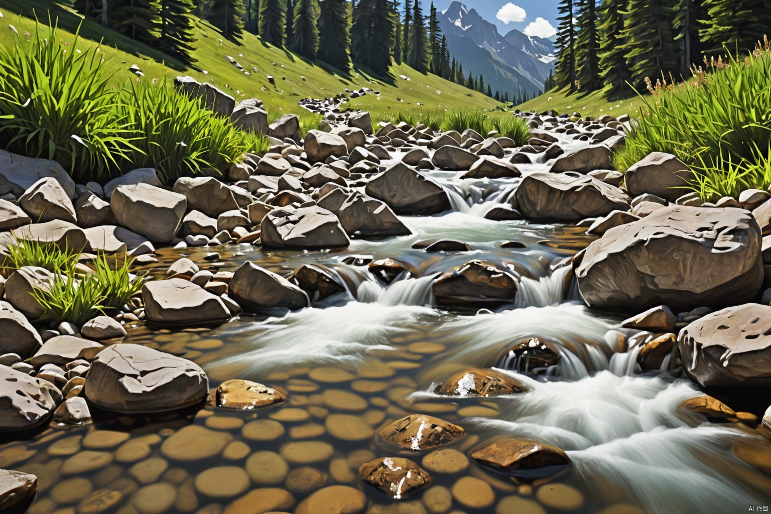 Mountain stream,
