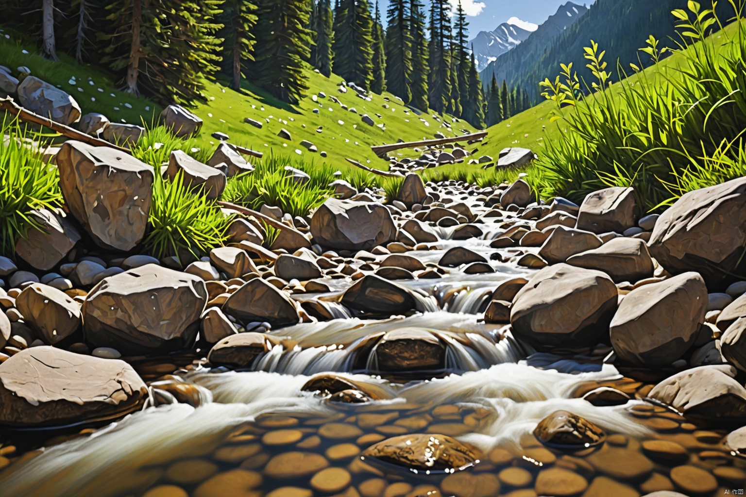 Mountain stream,
