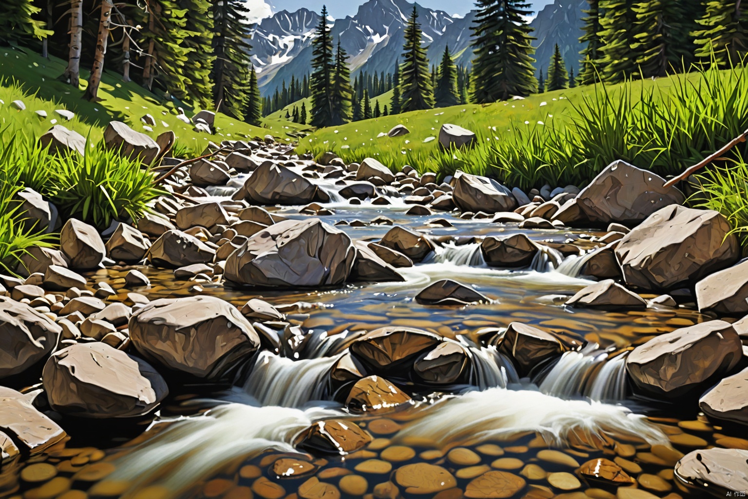 Mountain stream, 