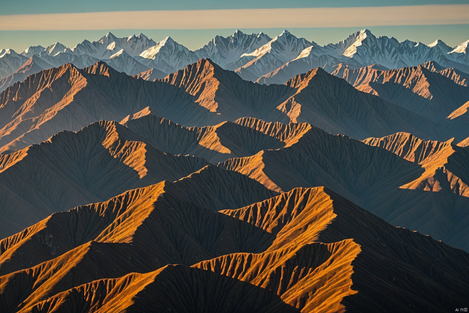 Mountains and ridges,