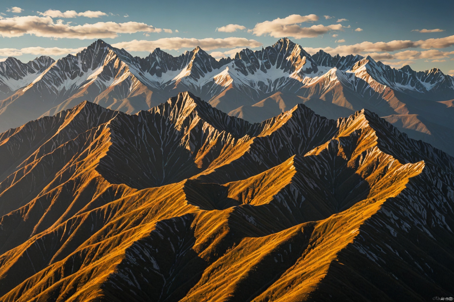 Mountains and ridges,