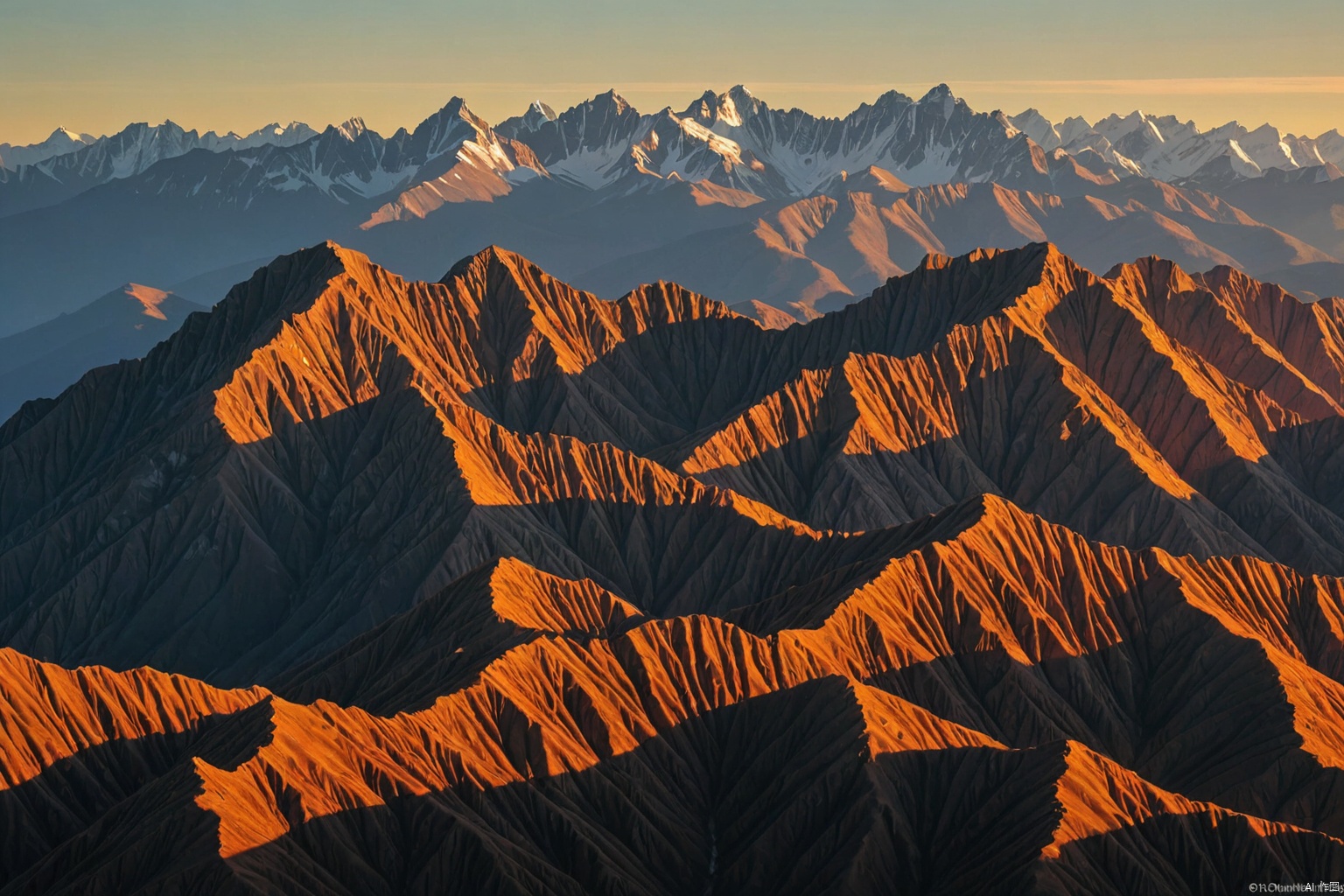 Mountains and ridges,