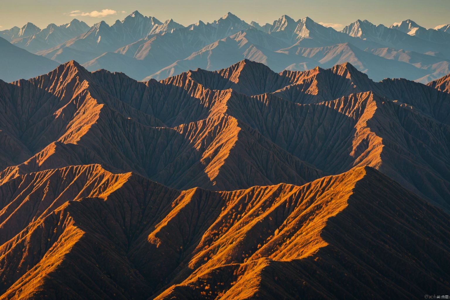 Mountains and ridges,