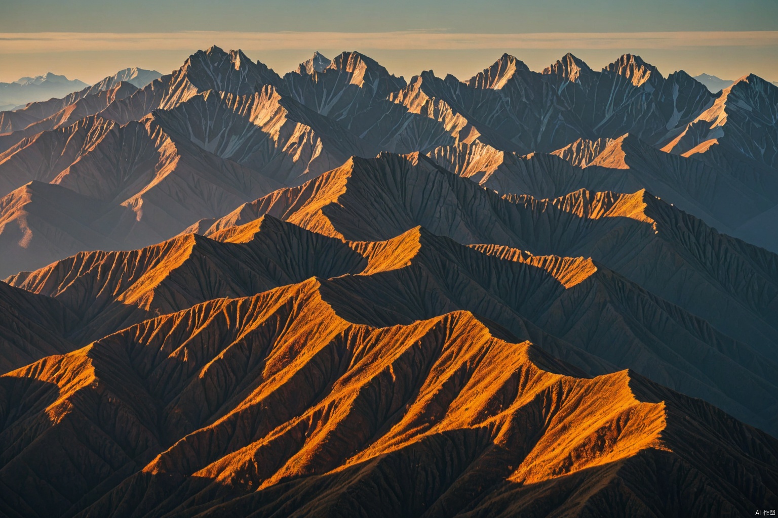 Mountains and ridges,