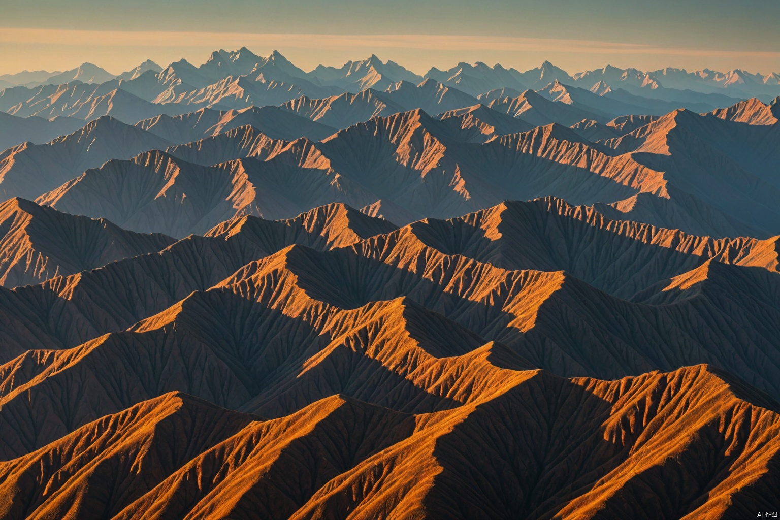 Mountains and ridges,