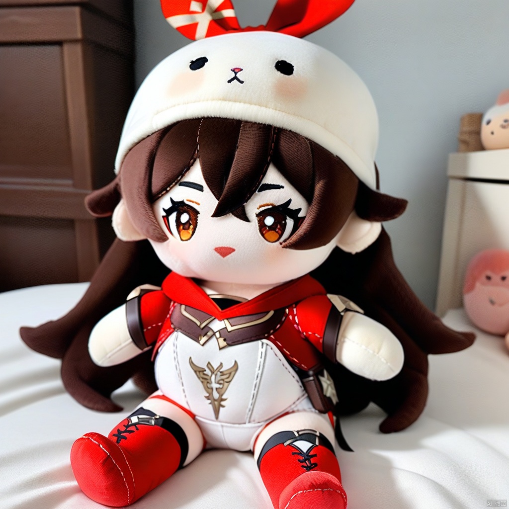 plush-doll-style,1girl,amber \(genshin impact\), genshin impact, sitting,, masterpiece,best quality,