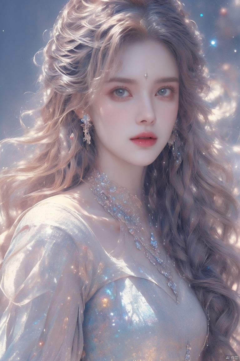  ((4k,masterpiece,best quality)), professional camera, 8k photos, wallpaper,luokeke,
bluess, glitter, light particles, sparkle, 1girl, solo, jewelry, luokeke,artist