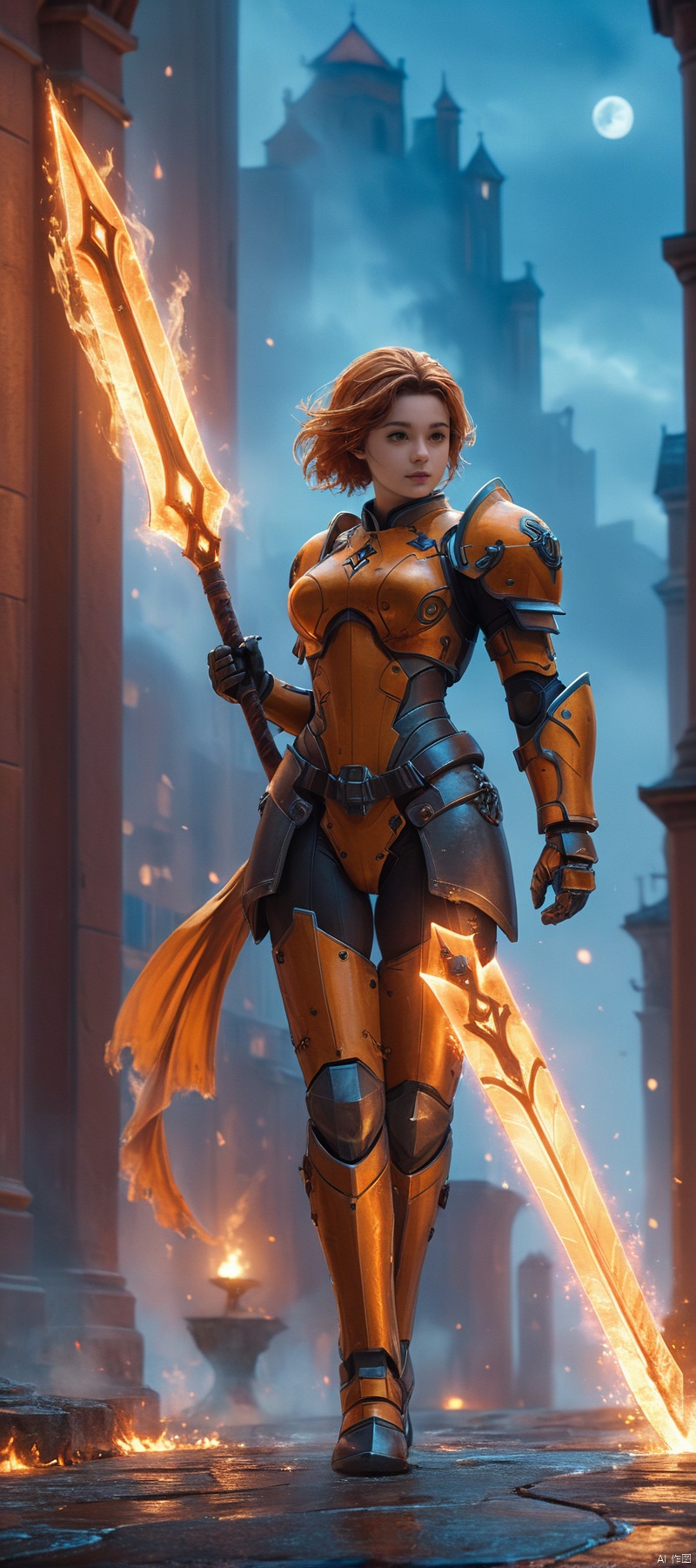1 girl, Flame body, masterpiece, top quality,phoenix dark is x-men, beautiful and aesthetic:1.2, (1girl:1.3), (full body:1.5),red suitbody ,looking at viewer,fire hair, extreme detailed,(fire hands:1.5),fire,smoke,goddess, detailed, detail fingers, detail face, masterpiece,ultra realistic,32k,extremely detailed CG unity 8k wallpaper, best quality, Cinematic photography, movie mood, cinematic light, compelling composition, storytelling elements, conveys emotion, mood, and narrative depth, creating visually striking images that feel like still frames from a film, Cinematic portrait photography, capture subject in a way that resembles a still frame from a movie, cinematic lighting, story, narrative quality, drawing viewers into the scene and evoking a sense of cinematic immersion, capturing emotion, professional, engaging, compelling composition, night photography, nocturnal beauty, city lights, starry skies, celestial wonders, moonlit landscapes, urban glow, capturing the essence of darkness, ethereal atmosphere, dramatic shadows, magical ambiance, long exposure techniques, expert use of light sources, Heavenly Breasts,COLORFUL GRADIENT,score_9_up score_8_up score_7_up,DAMIMI,Spear and Shield,UTASHIMADG fishnets mecha leotard armor, HKMAGIC,Wearing fist gauntlets, HKSTYLE,MECHA ANGEL SOLDIER,((Hold spear and Shield:1.5)),Wielding battlehammer,(wielding katana:1.2),2000S (STYLE) RETRO ARTSTYLE,1990S (STYLE) RETRO ARTSTYLE,MAD-HVYBDYARMR HEAVY BODY ARMOR HELMET