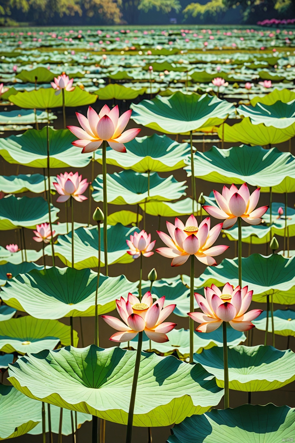 lotus flower pond,