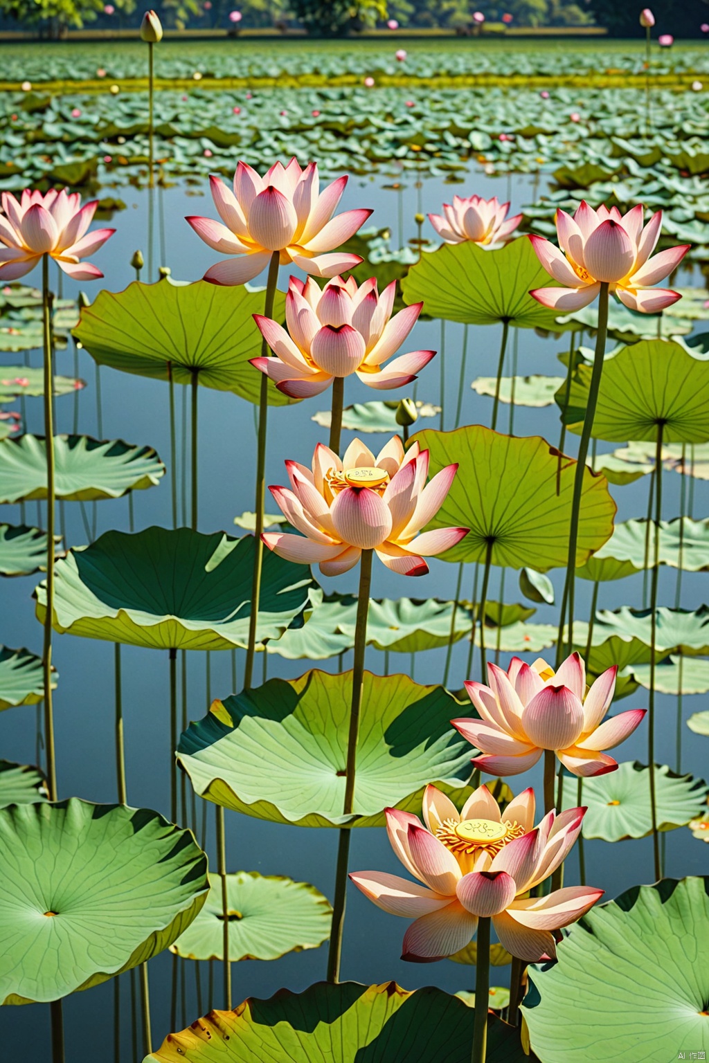 lotus flower pond,