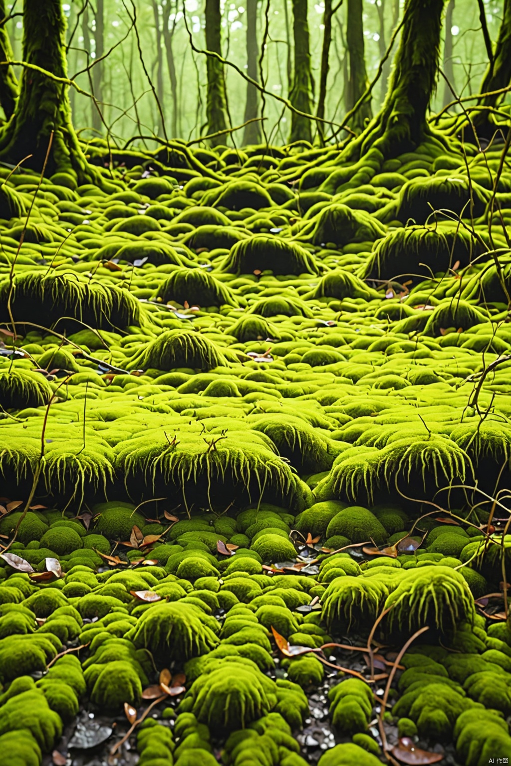 Mossy ground ,

