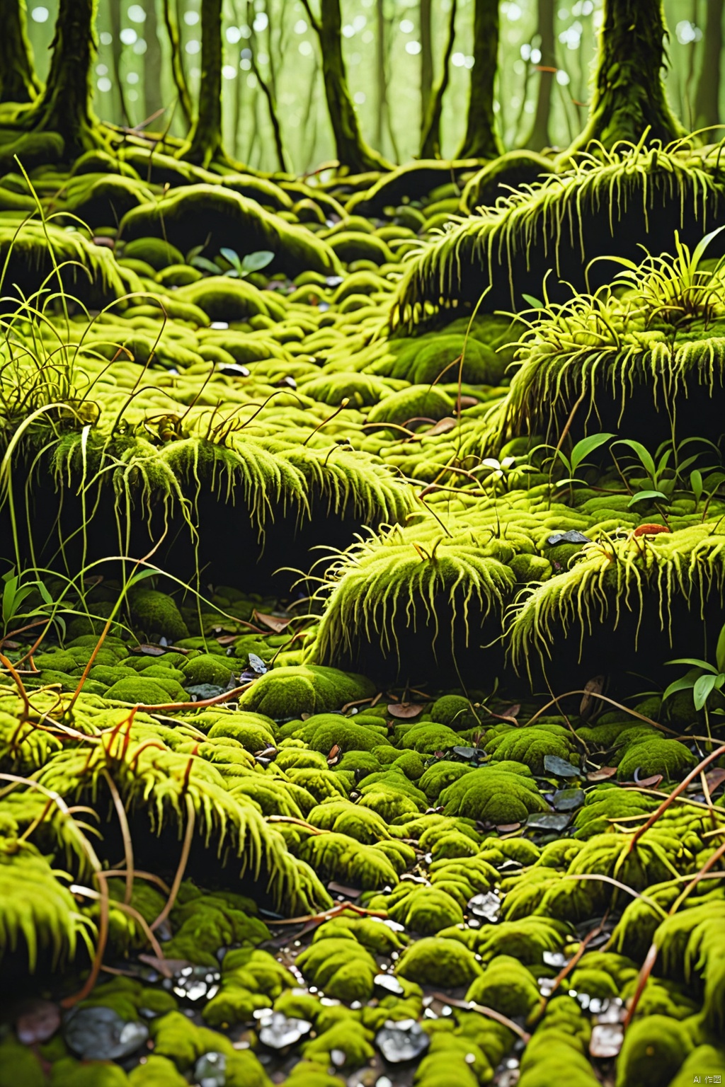 Mossy ground ,
