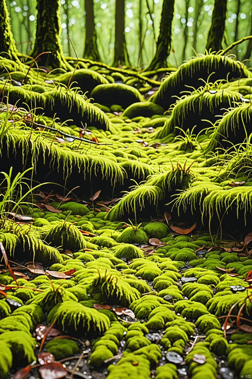 Mossy ground ,
