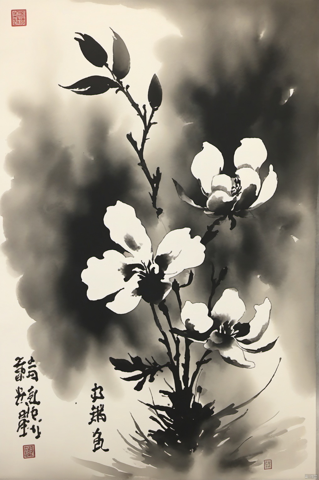 Ink wash painting
lovers