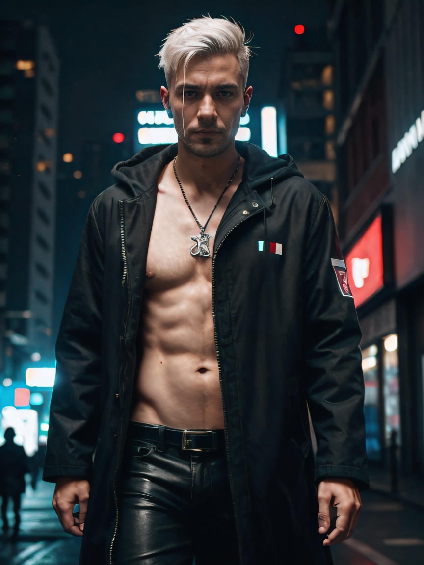 cyberpunk style,  cute nice man on cyberpunk,  cyberpunk style on Tensor.Art