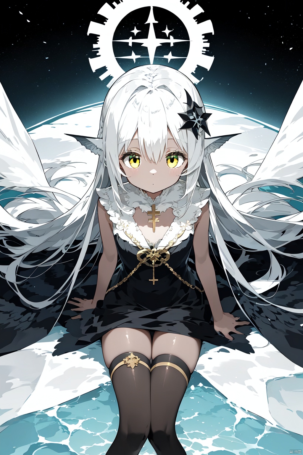 {masterpiece},  white hair,  yellow eyes on Tensor.Art