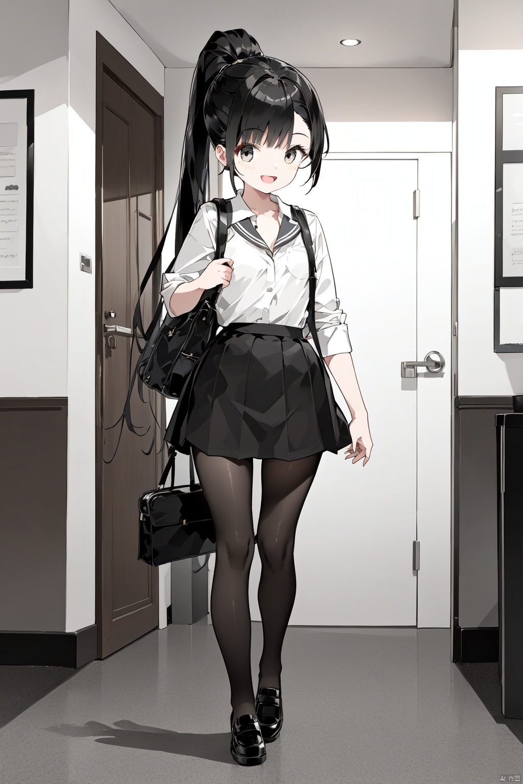 1girl,  bag,  bangs on Tensor.Art