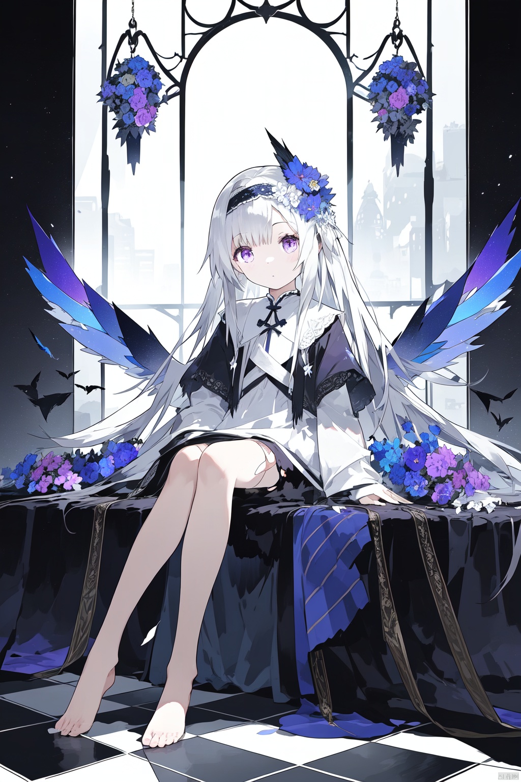 1girl,  solo,  wings on Tensor.Art