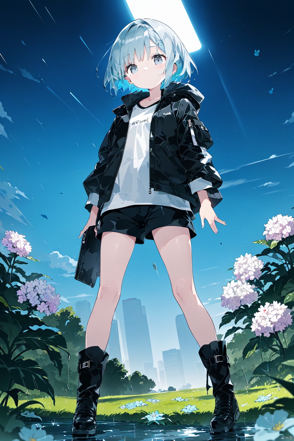 1girl,  solo,  flower on Tensor.Art