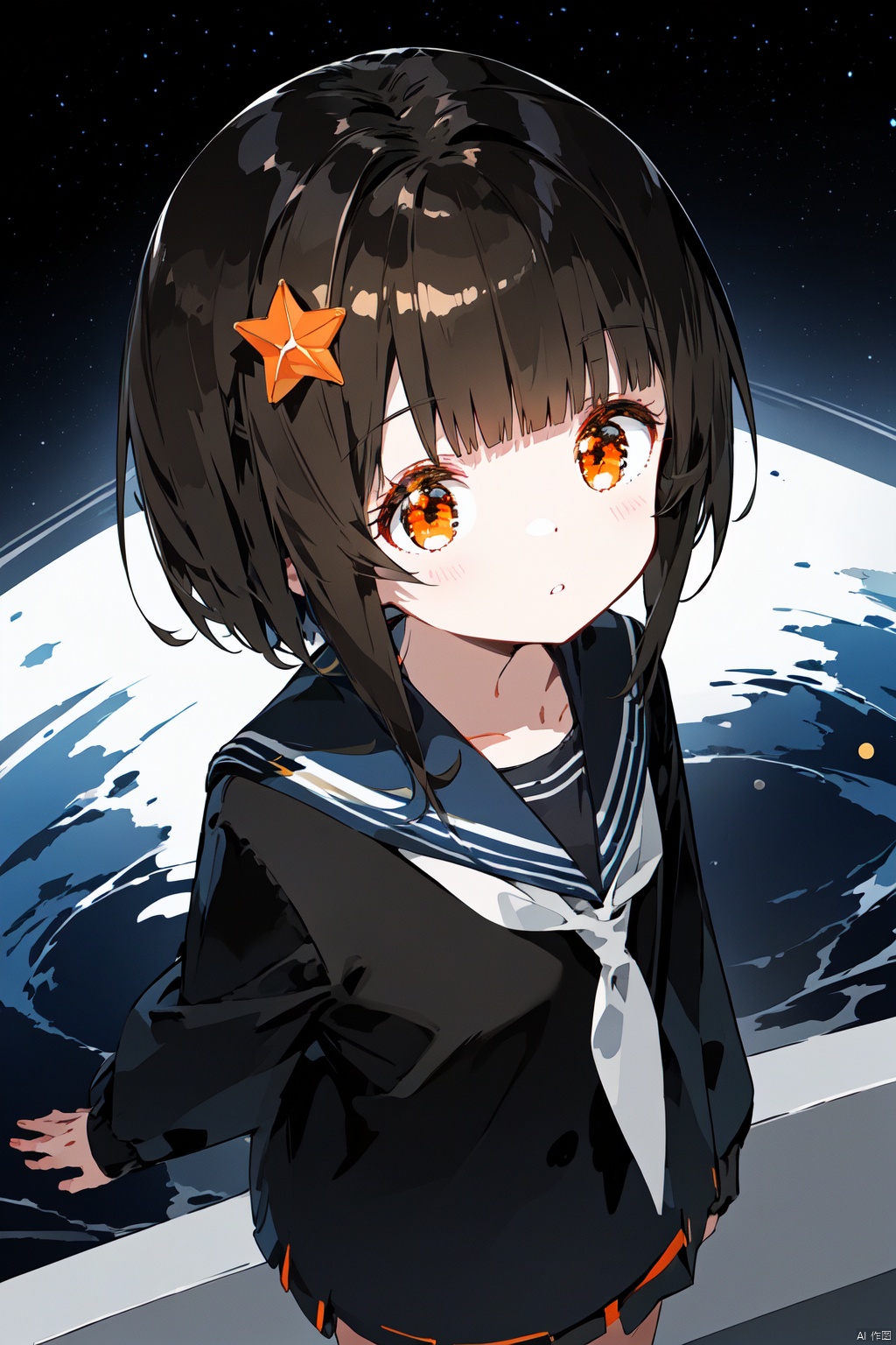 solo,  1girl,  sleeves past wrists on Tensor.Art