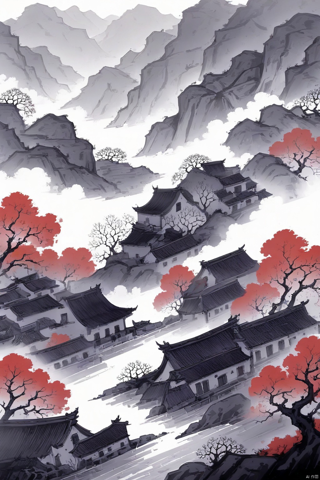 Chinese style, landscape painting
