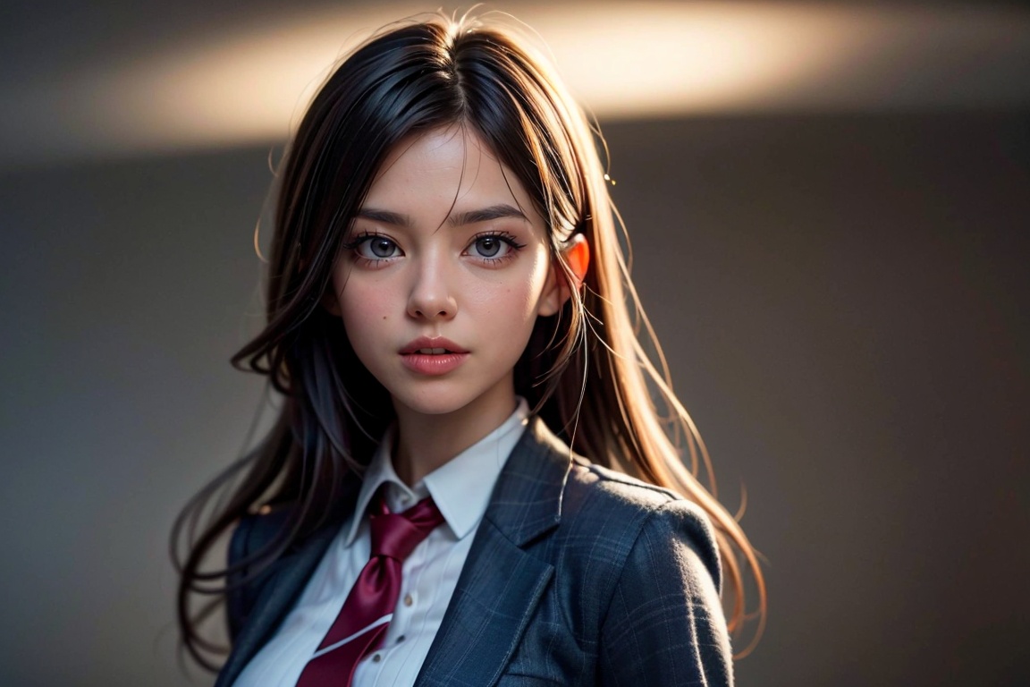 high school student,  girl,  school uniform on Tensor.Art