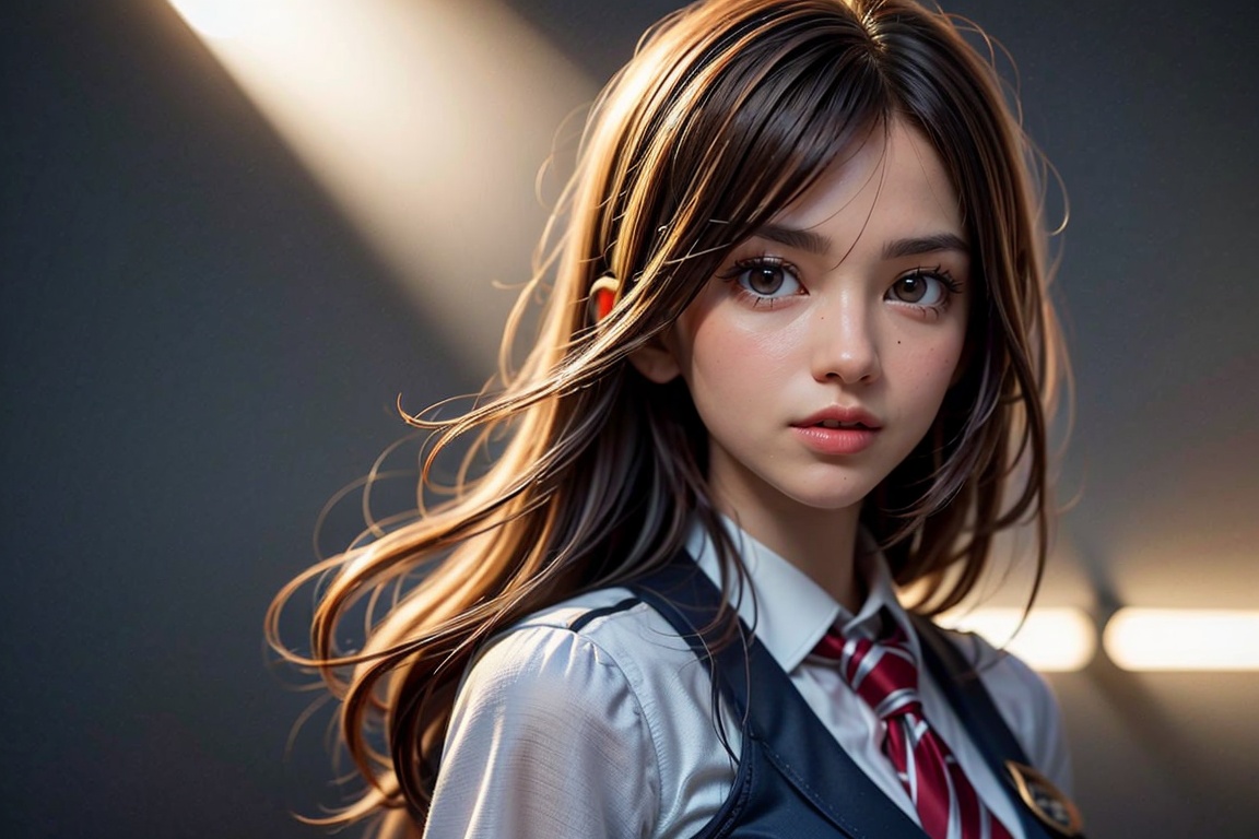 high school student,  girl,  school uniform on Tensor.Art