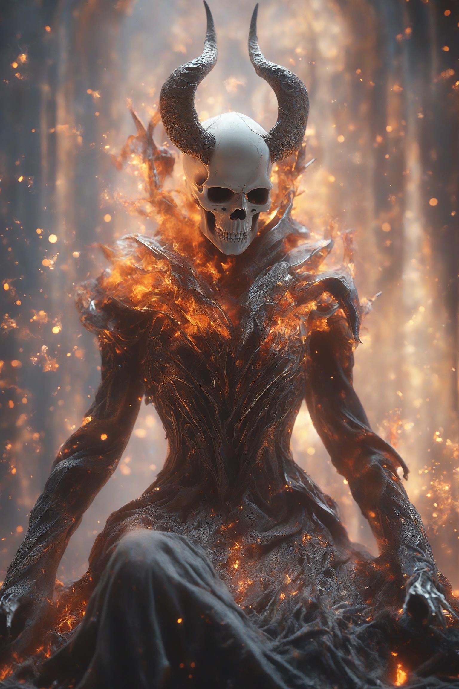 macabre style,  Angelcore aesthetics,  an ethereal gloomy portrait of a lone figure on Tensor.Art