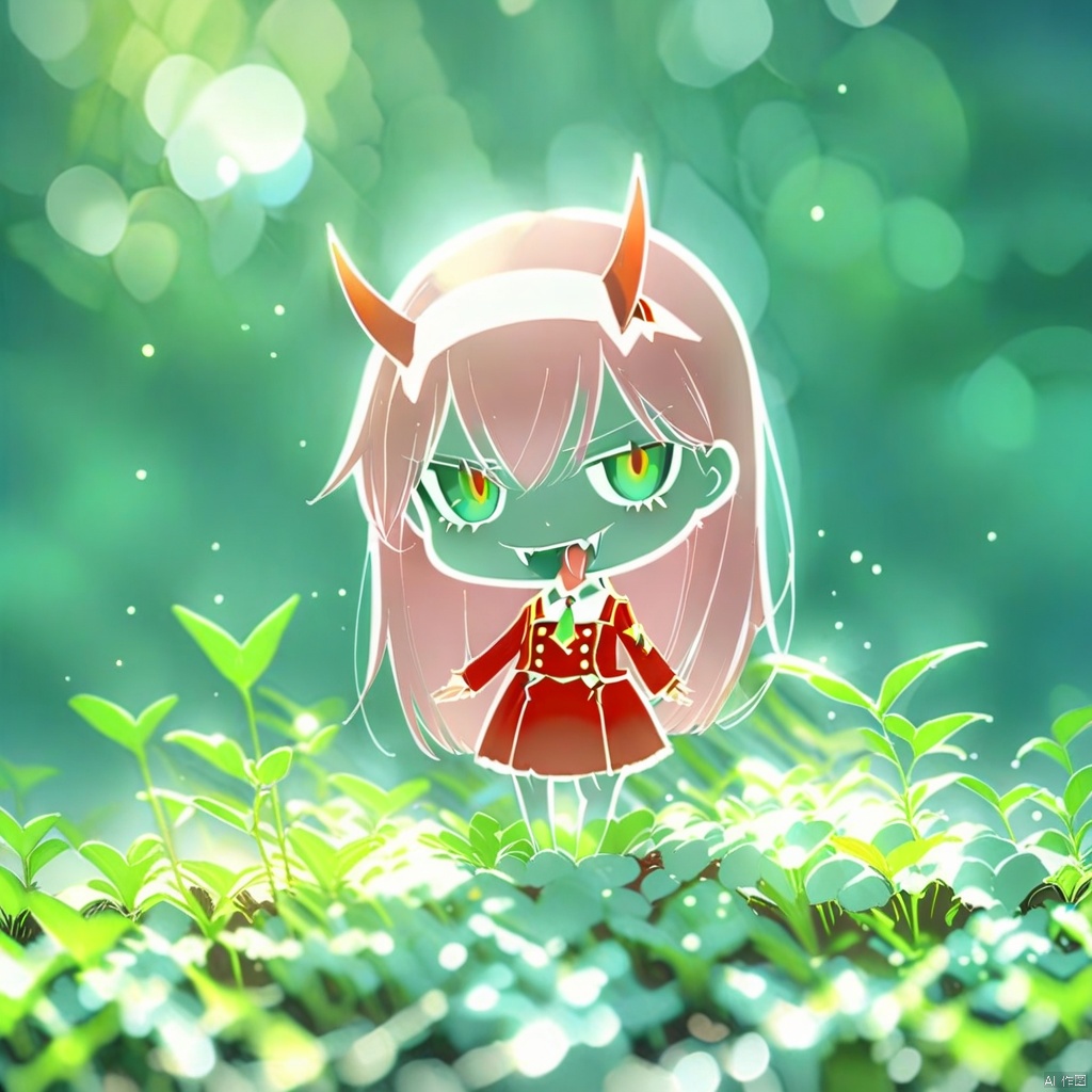 line art,chibi, (masterpiece),(best quality),full_body,(masterpiece),(best quality),1girl, aqua_background, aqua_eyes, blue_background, buttons, double-breasted, fangs, green_eyes, hairband, horns, long_hair, looking_at_viewer, military, military_uniform, necktie, pink_hair, sky, solo, tongue, tongue_out, uniform, white_hairband, zero_two_\(darling_in_the_franxx\)