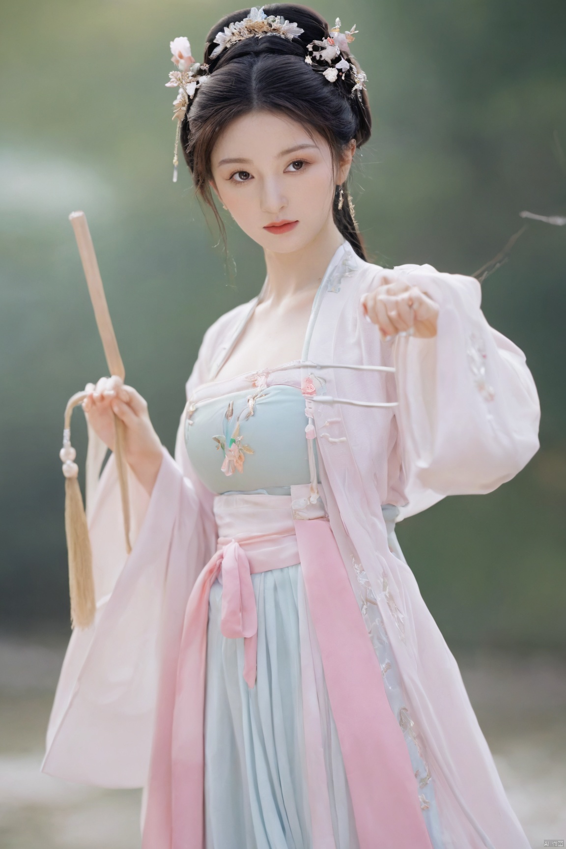 Surrealist beauty photo, hanfu,Xtianxiwei,(big_breasts:1.89),1girl,