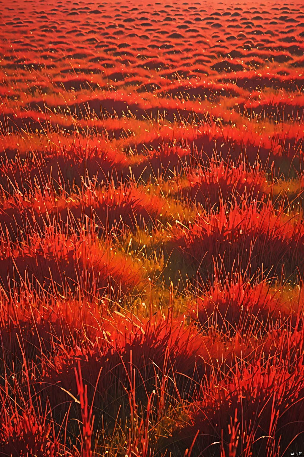 Red grassland ,