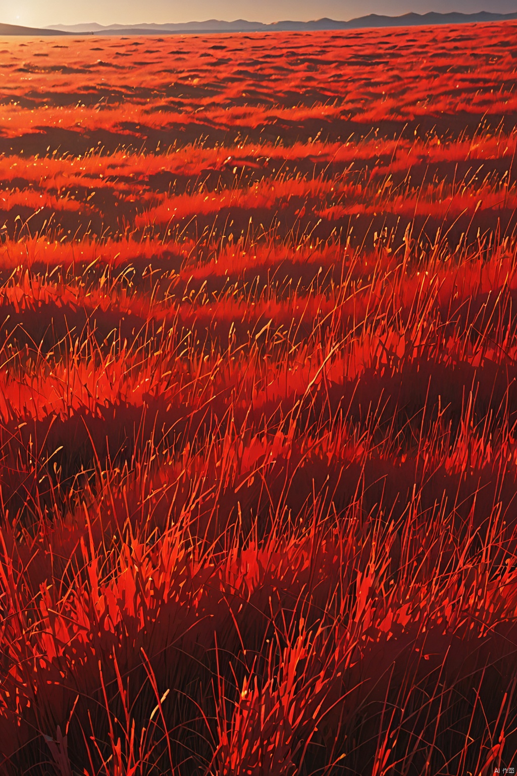 Red grassland ,
