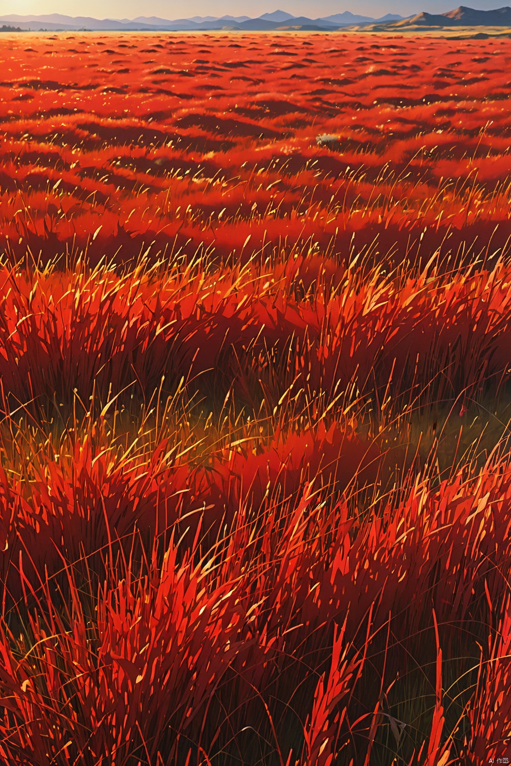 Red grassland ,
