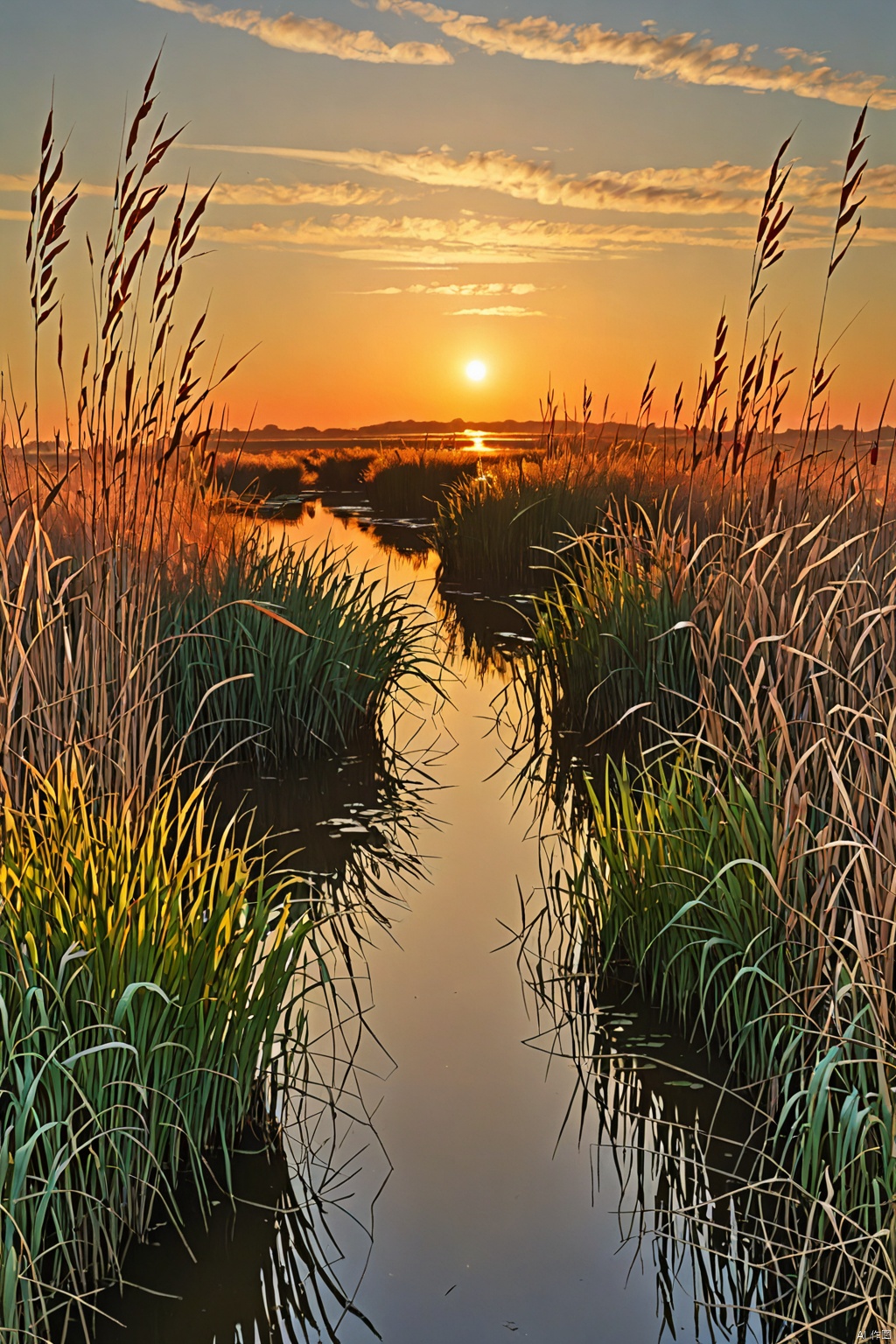 Reed marshes ,

