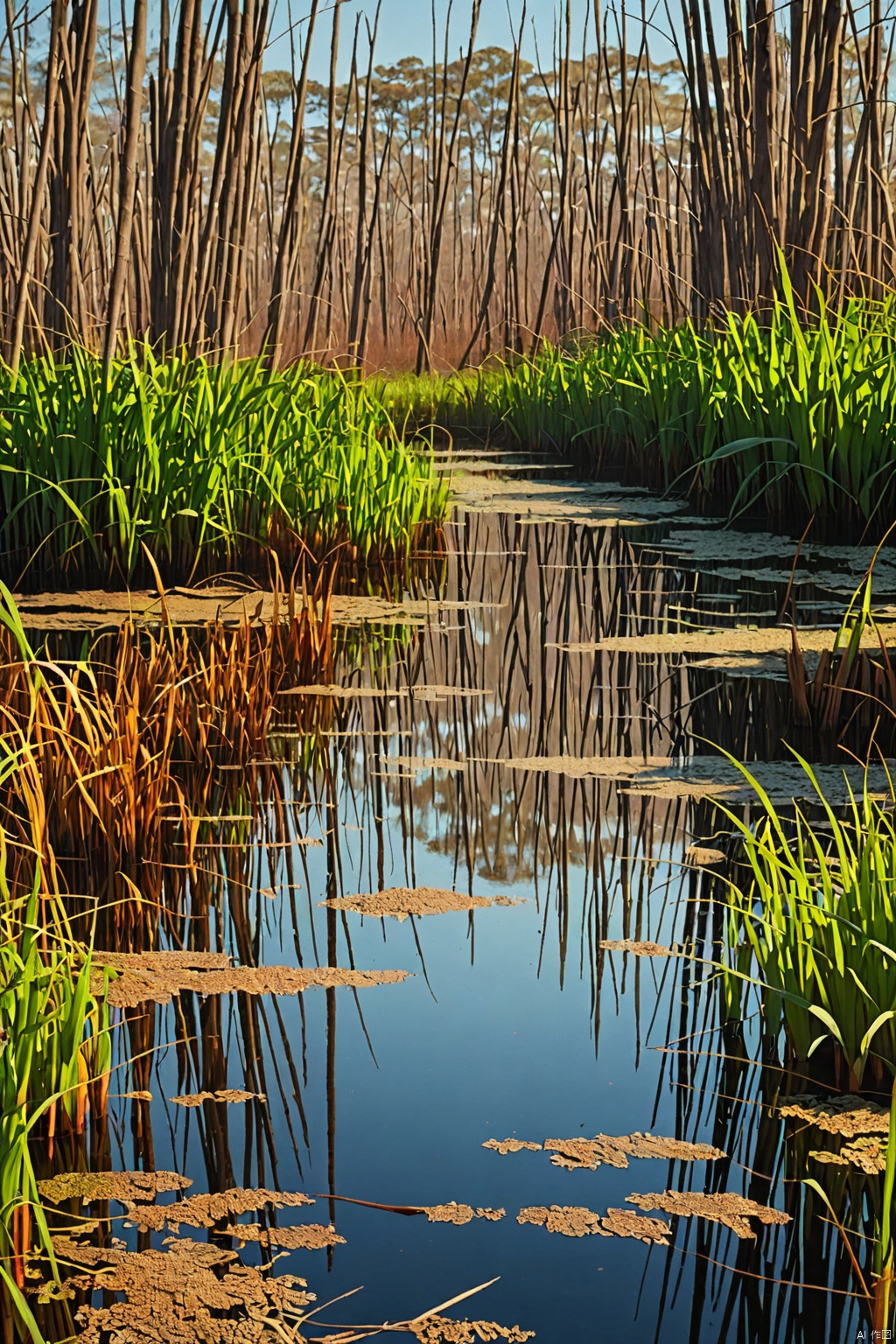 Reed swamp , -
