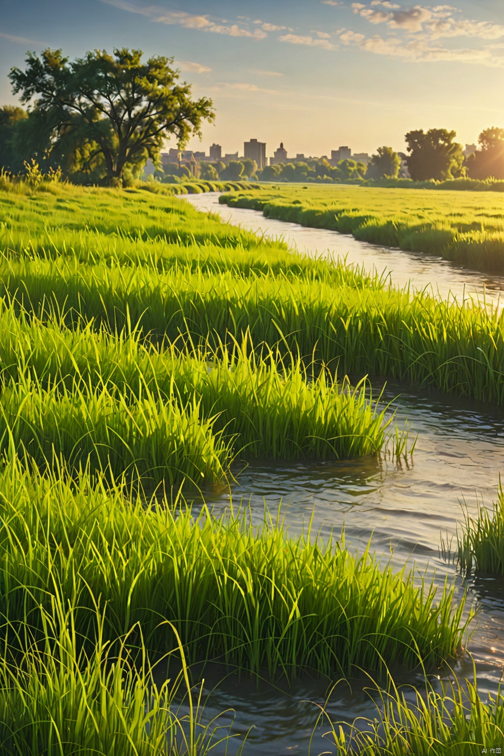 Riverside grassland ,