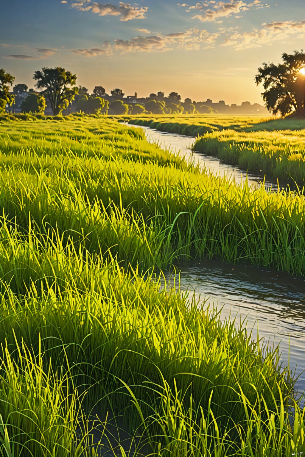 Riverside grassland ,