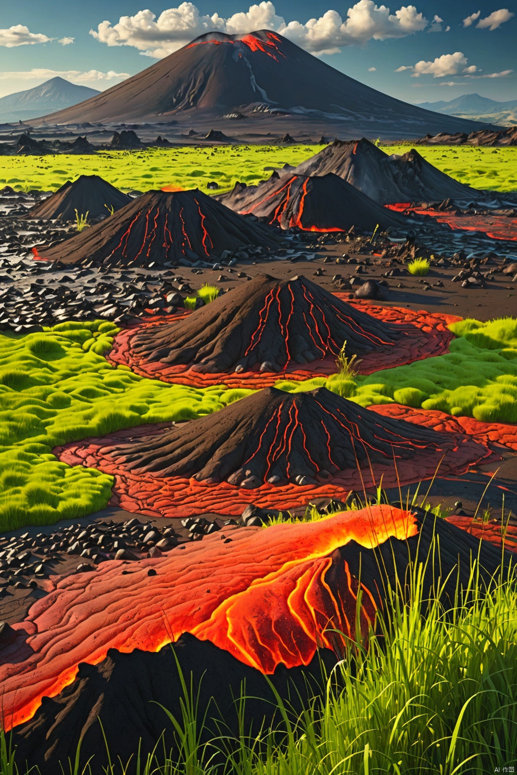 Volcanic grassland ,
