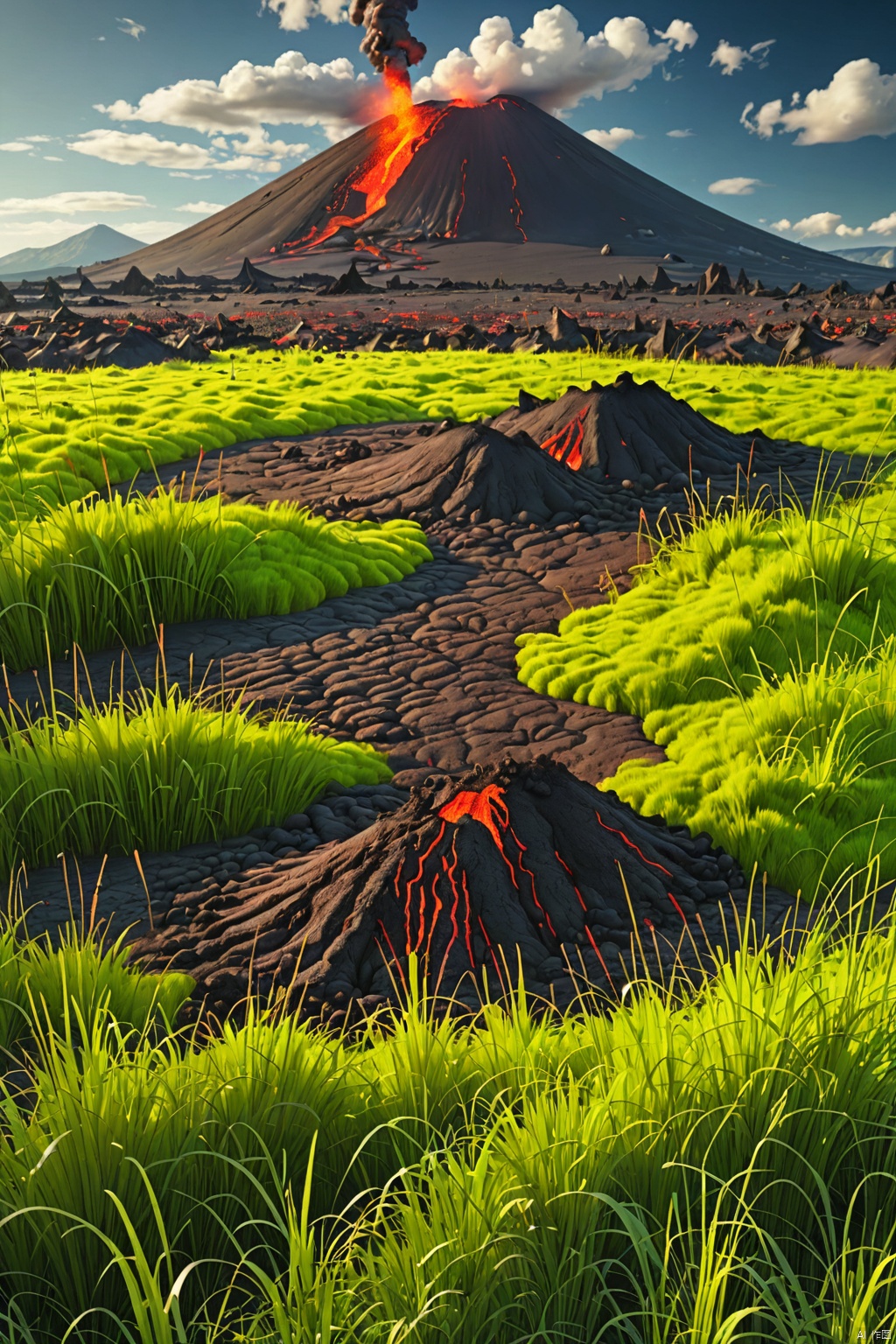 Volcanic grassland ,