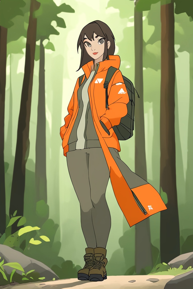 Women's lightweight hiking jacket,  functional,  sleek on Tensor.Art