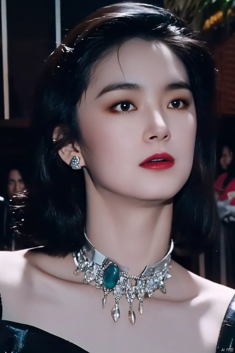  Surrealist beauty photo, a beautiful woman wearing complex and detailed colored clothes and future jewelry, low cut.,