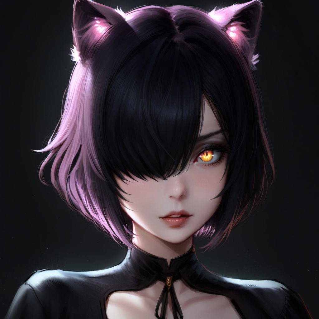 1girl,  catgirl,  cat ears on Tensor.Art