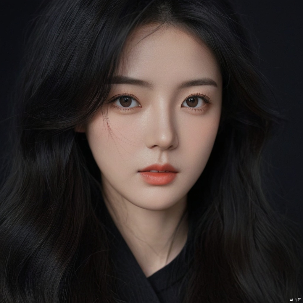  solo,highly detailed,(best quality),((masterpiece)),1girl,black hair,simple_background,long hair,see-through,,looking_at_viewer,black_background,upper body,